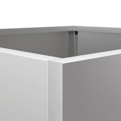 Planters 2 pcs Silver 32x30x29 cm Galvanised Steel