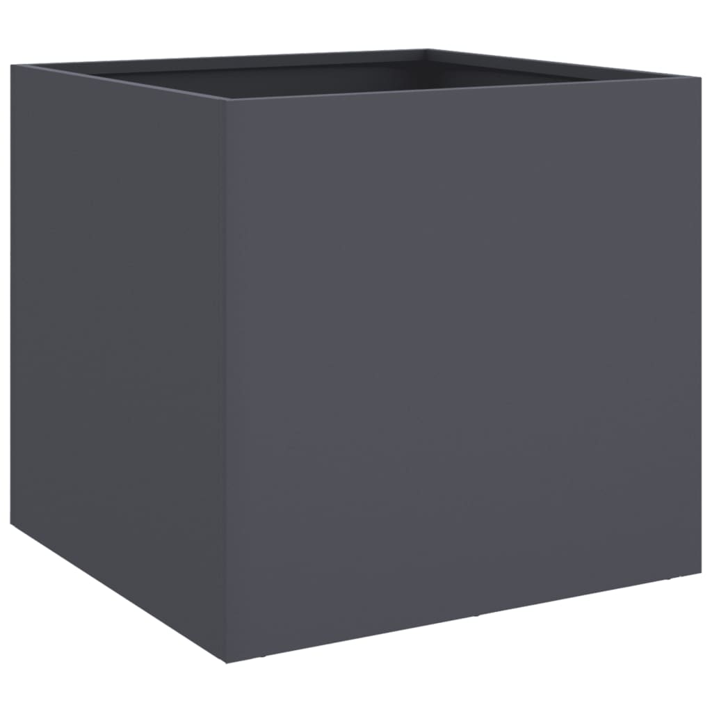 vidaXL Planter Set of 2 Anthracite Cold-rolled steel Medium