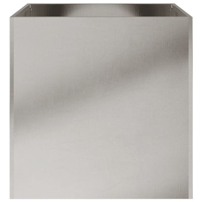 vidaXL Planter Set of 2 Silver Stainless Steel Medium