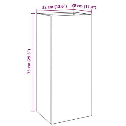 vidaXL Planter Anthracite Cold-rolled steel Medium Durable Planter