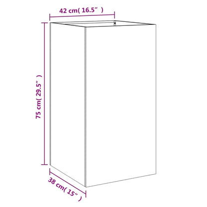 Planter Olive Green 42x38x75 cm Steel