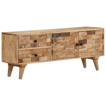 TV Stand with 2 Drawers 43.3"x11.8"x17.7" Solid Wood Mango
