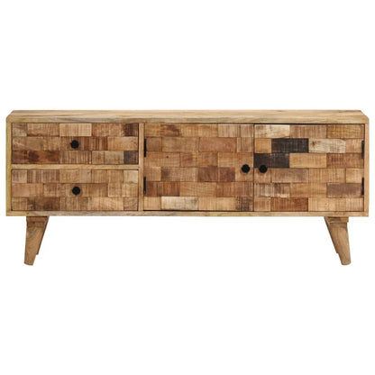 TV Stand with 2 Drawers 43.3"x11.8"x17.7" Solid Wood Mango