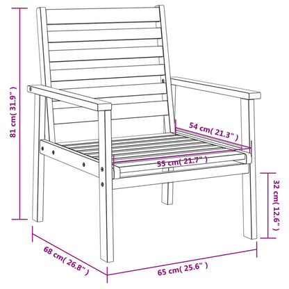 Garden Lounge Set | Natural Wood | Solid Acacia wood | Standard | Durable