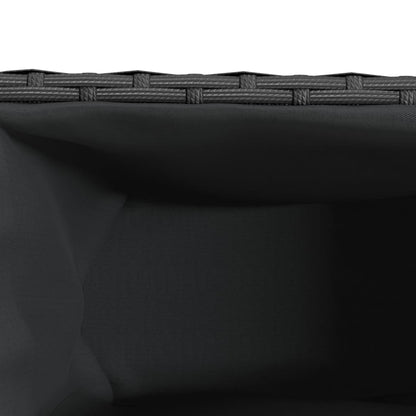 Garden Planters with Wheels 2 pcs Black 107x32x38 cm Poly Rattan