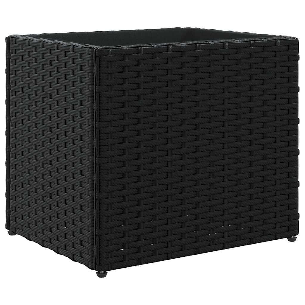 Garden Planters 2 pcs Black 36x30x32 cm Poly Rattan