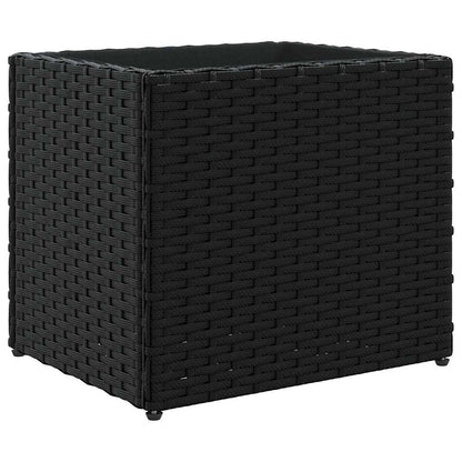 Garden Planters 2 pcs Black 36x30x32 cm Poly Rattan