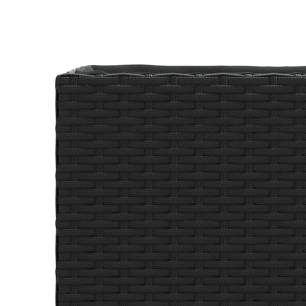Garden Planters 2 pcs Black 36x30x32 cm Poly Rattan