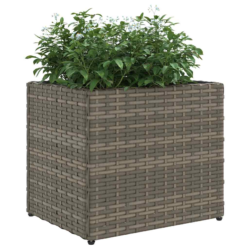 Garden Planters 2 pcs Grey 36x30x32 cm Poly Rattan