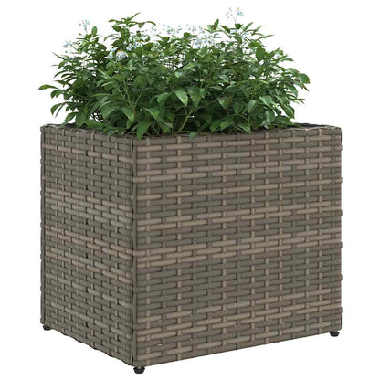 Garden Planters 2 pcs Grey 36x30x32 cm Poly Rattan