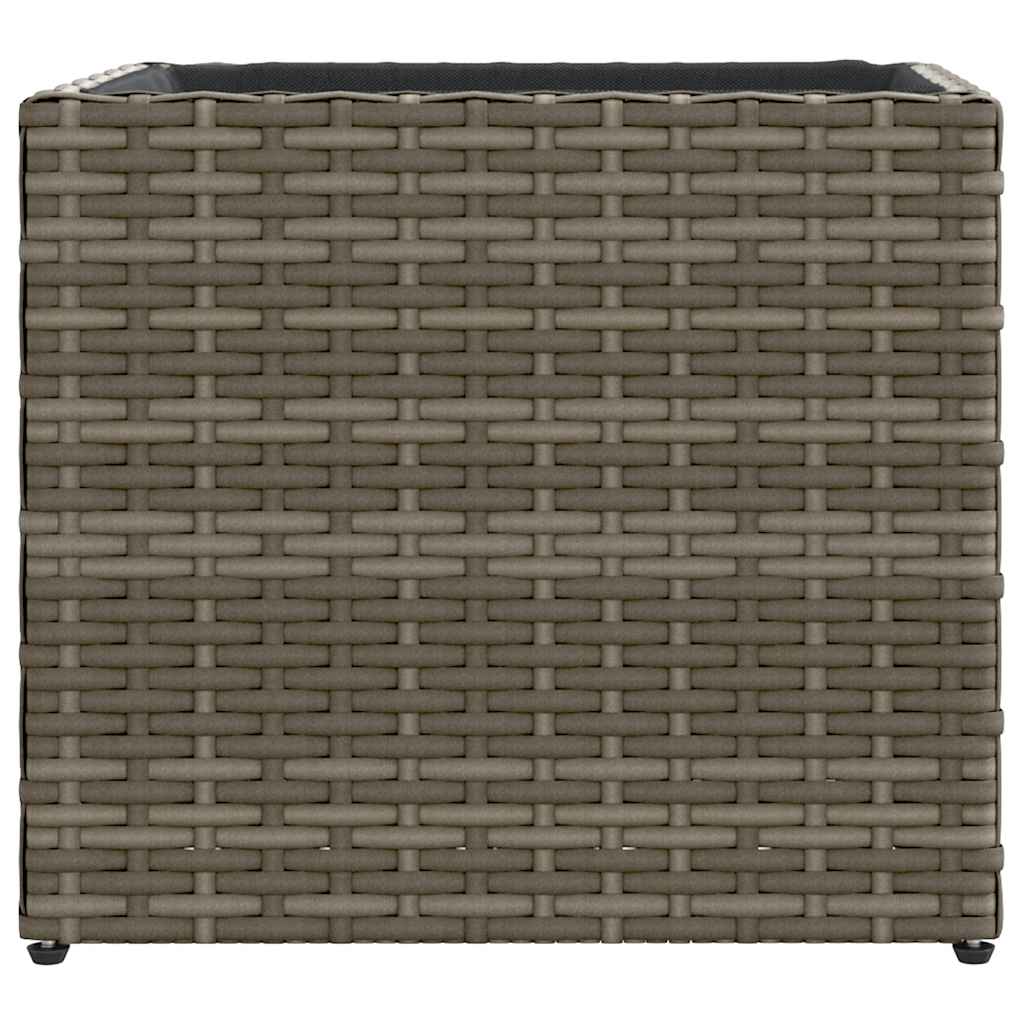 Garden Planters 2 pcs Grey 36x30x32 cm Poly Rattan