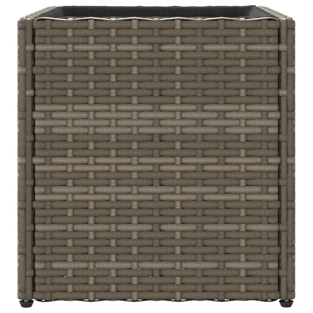 Garden Planters 2 pcs Grey 36x30x32 cm Poly Rattan