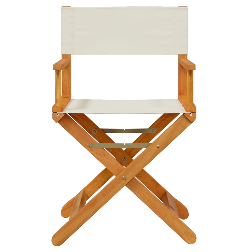 6 Piece Folding Garden Chairs Cream White Fabric