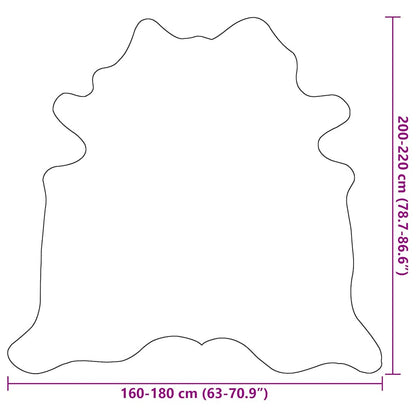 Real Cowhide Rug Brown and White 180x220 cm