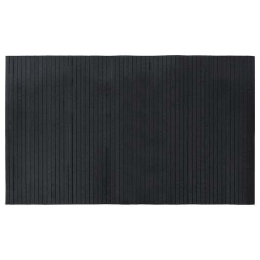 Rug Rectangular Black 60x100 cm Bamboo