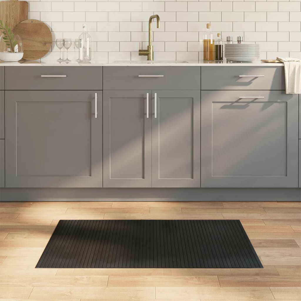 Rug Rectangular Black 60x100 cm Bamboo