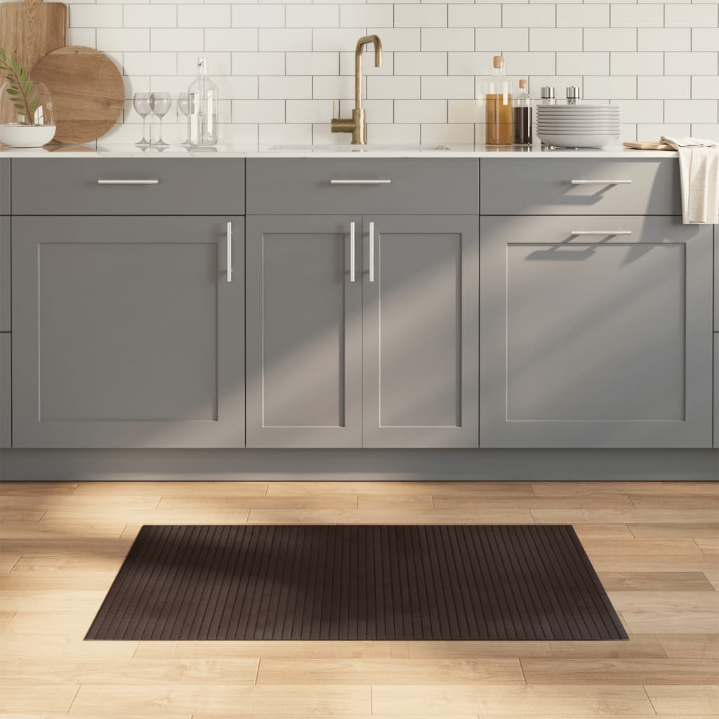 Rug Rectangular Dark Brown 60x100 cm Bamboo
