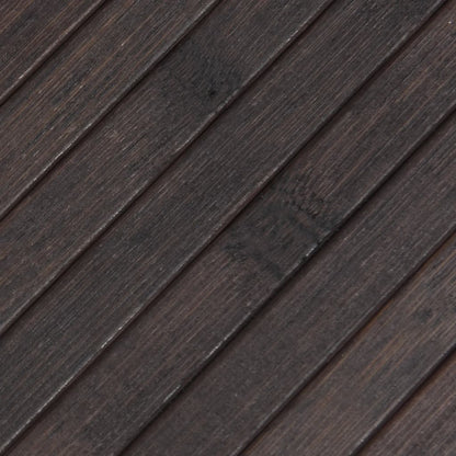 Rug Rectangular Dark Brown 60x200 cm Bamboo
