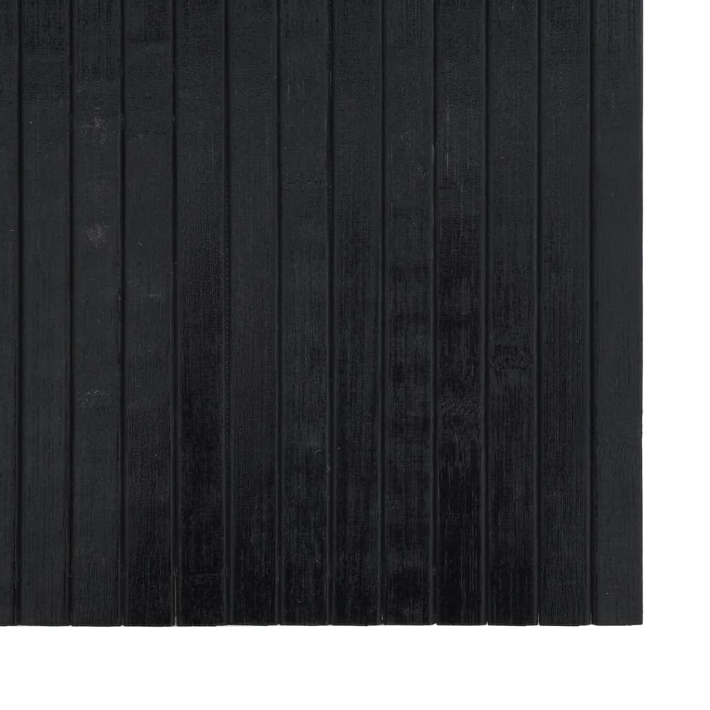 Rug Rectangular Black 60x300 cm Bamboo