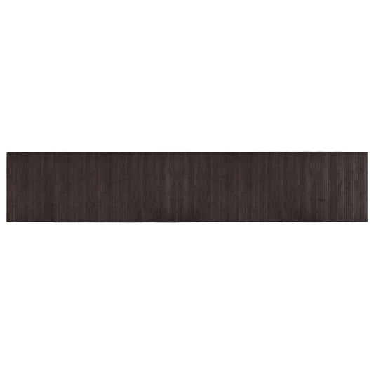 Rug Rectangular Dark Brown 60x300 cm Bamboo