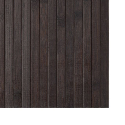 Rug Rectangular Dark Brown 60x300 cm Bamboo
