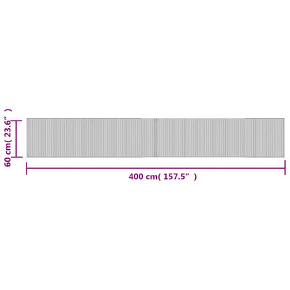 Rug Rectangular Brown 60x400 cm Bamboo