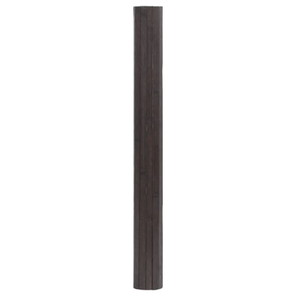 Rug Rectangular Dark Brown 60x400 cm Bamboo