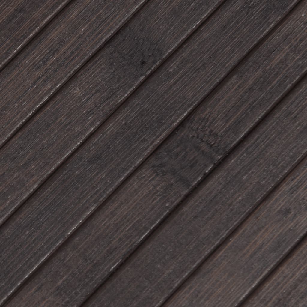 Rug Rectangular Dark Brown 60x400 cm Bamboo