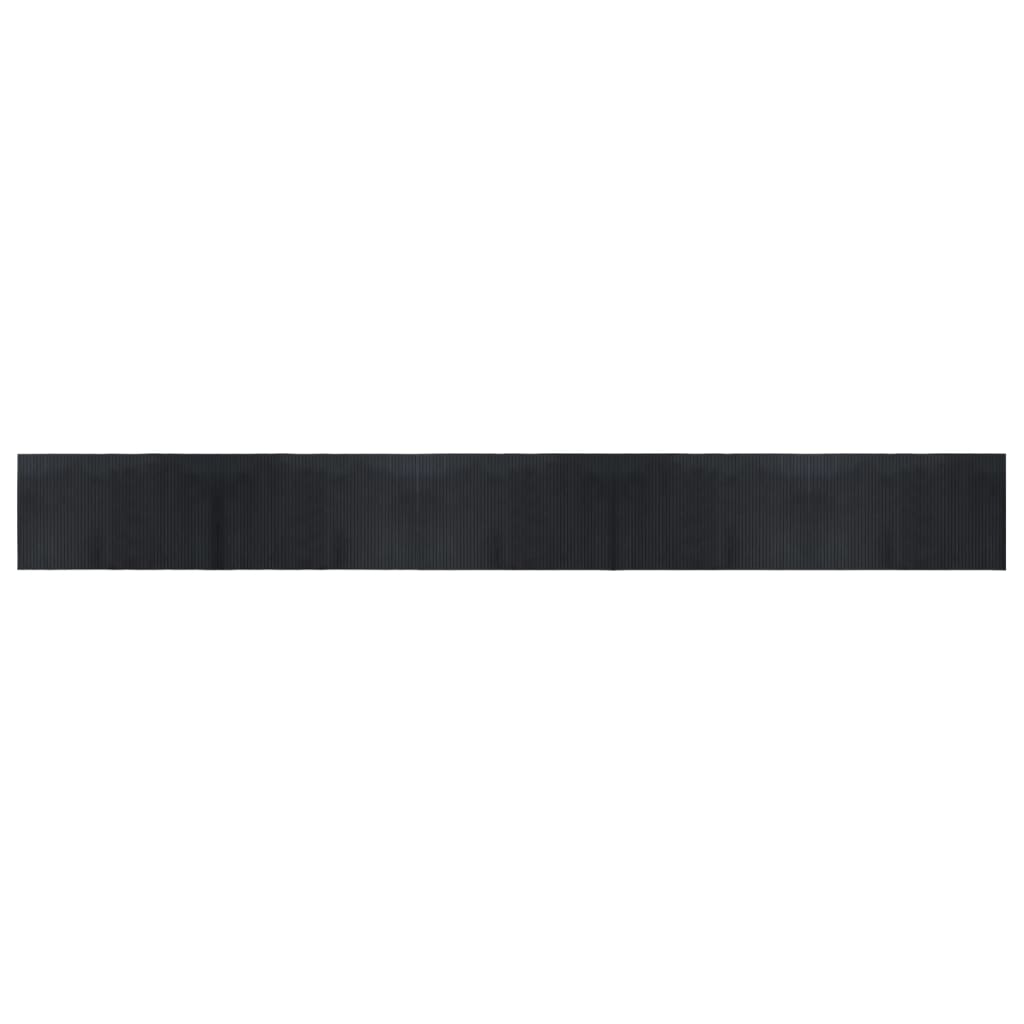 Rug Rectangular Black 60x500 cm Bamboo