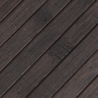 Rug Rectangular Dark Brown 60x500 cm Bamboo