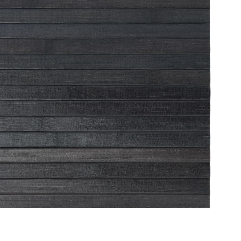 Rug Rectangular Grey 70x200 cm Bamboo