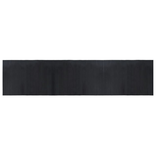 Rug Rectangular Black 70x300 cm Bamboo