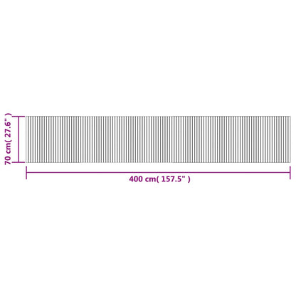 Rug Rectangular Black 70x400 cm Bamboo