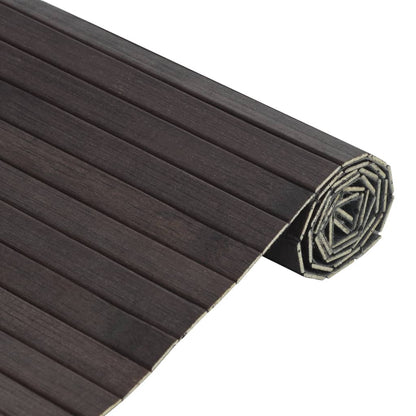 Rug Rectangular Dark Brown 70x400 cm Bamboo