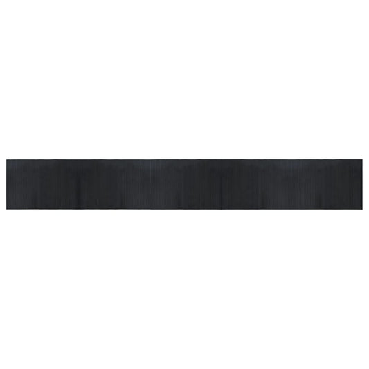Rug Rectangular Black 70x500 cm Bamboo