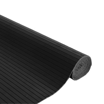 Rug Rectangular Black 80x200 cm Bamboo