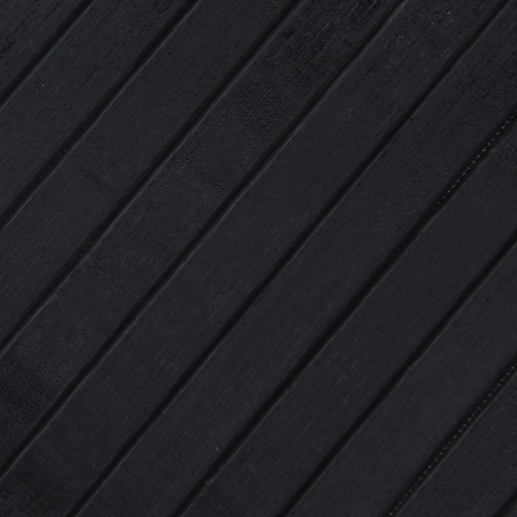 Rug Rectangular Black 80x200 cm Bamboo