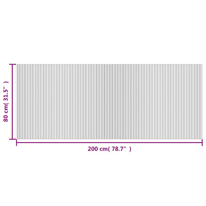 Rug Rectangular Brown 80x200 cm Bamboo