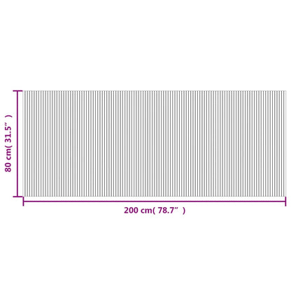 Rug Rectangular Grey 80x200 cm Bamboo
