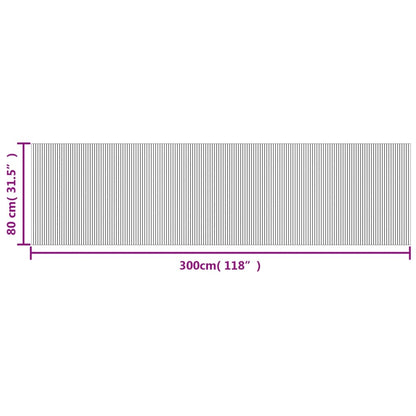Rug Rectangular Light Nature 80x300 cm Bamboo