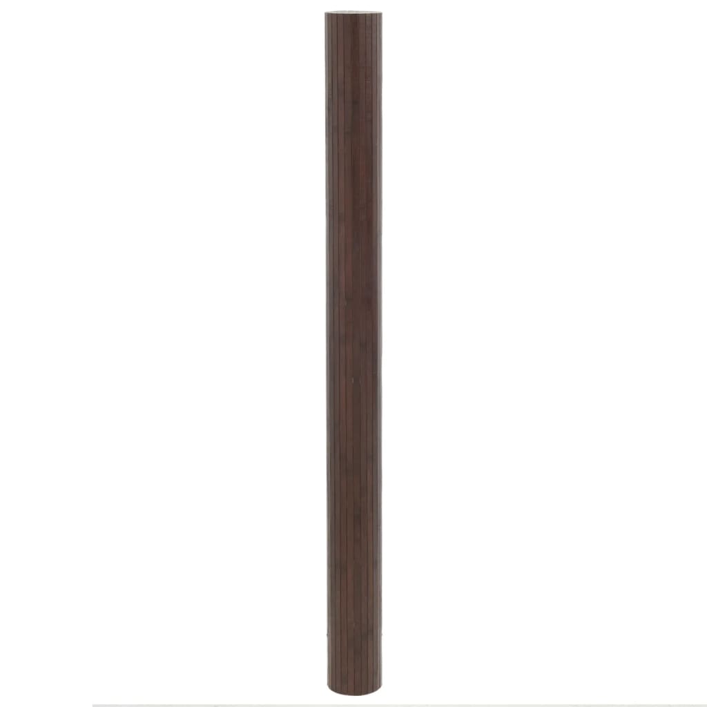 Rug Rectangular Dark Brown 80x300 cm Bamboo