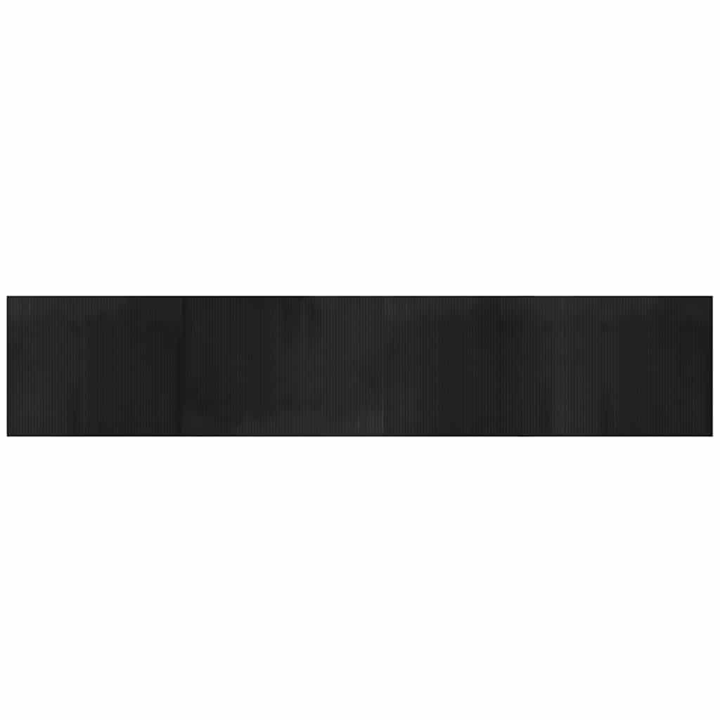 Rug | Black | Bamboo, Polypropylene | Large | Rug | Rectangular | Modern