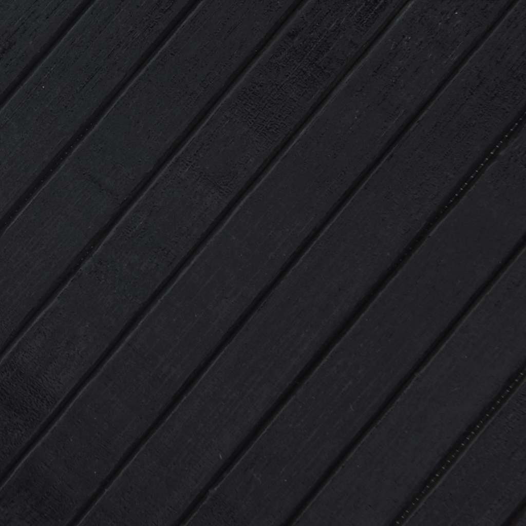 Rug | Black | Bamboo, Polypropylene | Large | Rug | Rectangular | Modern