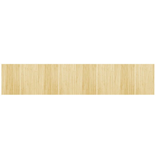 Rug Rectangular Light Nature 80x400 cm Bamboo