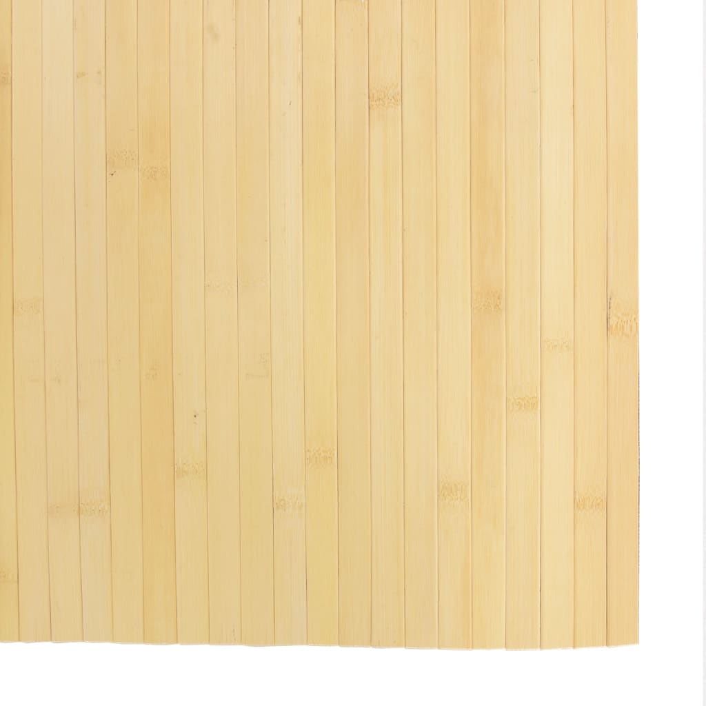 Rug Rectangular Light Nature 80x400 cm Bamboo
