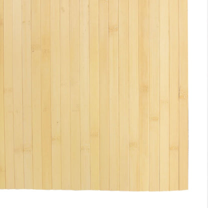 Rug Rectangular Light Nature 80x400 cm Bamboo
