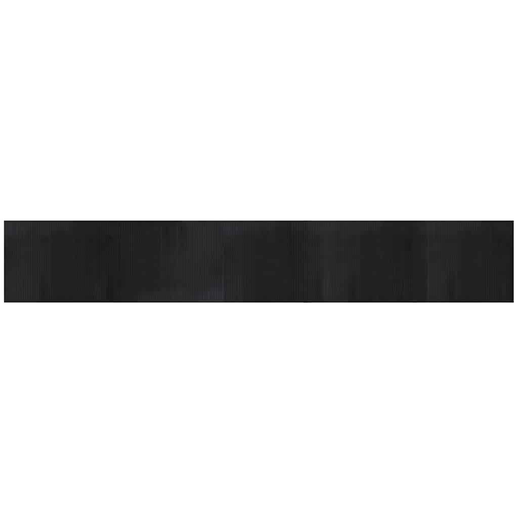 Rug | Black | Bamboo, Polypropylene | 80x500 cm | Non-slip | Rug