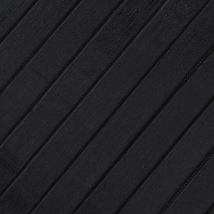 Rug | Black | Bamboo, Polypropylene | 80x500 cm | Non-slip | Rug