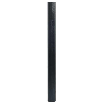 Rug Square Black 100x100 cm Bamboo