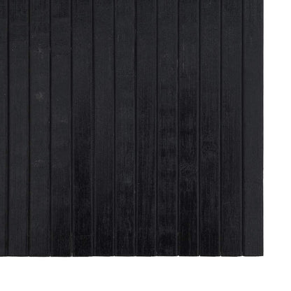 Rug Square Black 100x100 cm Bamboo